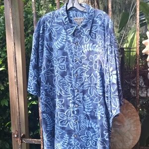Sportif Blue Hawaiian button-down men's shirt XXL
